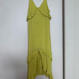 Lulus Lime Green Ruffle Dress